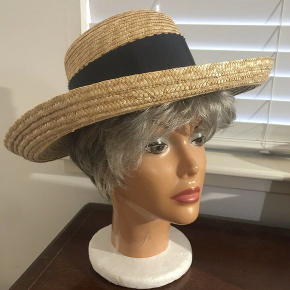 Laura Ashley Accessories - Laura Ashley Vintage Golden Honey Straw Hat